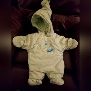 Carter's Just One Year Infant Snowsuit Pastel Green Size 3 months